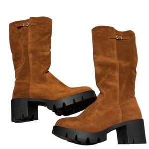 Brown Chunky Boots- New